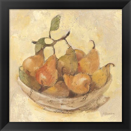 Framed Sunlit Pears Smooth Print