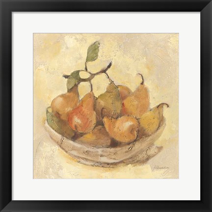 Framed Sunlit Pears Smooth Print