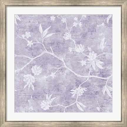 Framed Vines on Lavender Print