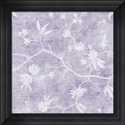 Framed Vines on Lavender Print
