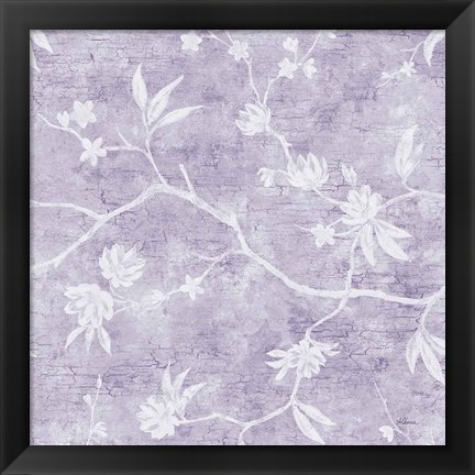 Framed Vines on Lavender Print