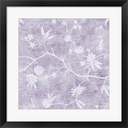 Framed Vines on Lavender Print