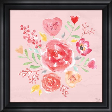 Framed Love Always IV Pink Print