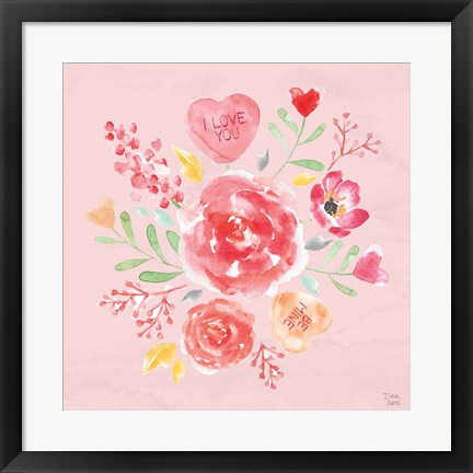 Framed Love Always IV Pink Print