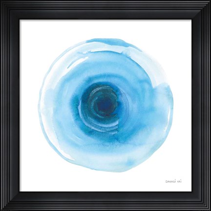 Framed Center of Blue I Print