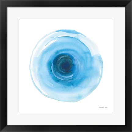 Framed Center of Blue I Print