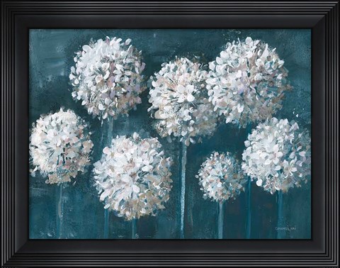 Framed Simple Agapanthus Dark Print