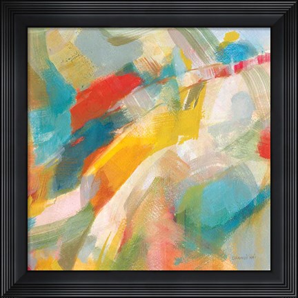 Framed Folds of Color Bright Crop Print