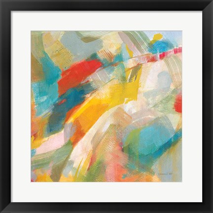 Framed Folds of Color Bright Crop Print