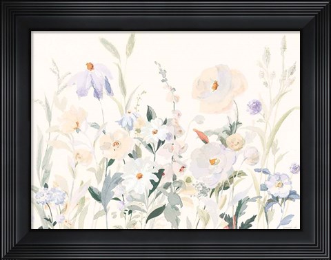 Framed Neutral Boho Wildflowers Print