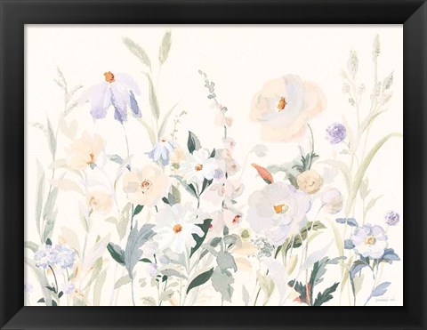 Framed Neutral Boho Wildflowers Print