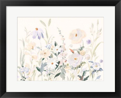 Framed Neutral Boho Wildflowers Print