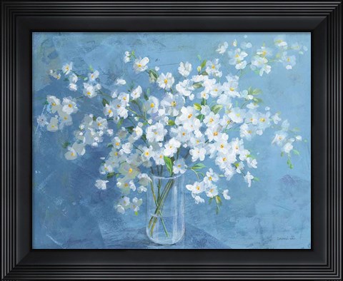 Framed Fresh White Bouquet Print