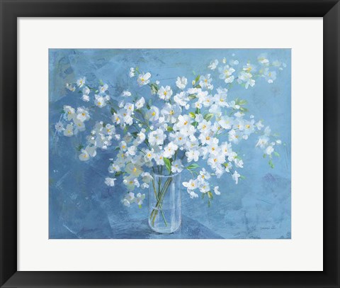 Framed Fresh White Bouquet Print