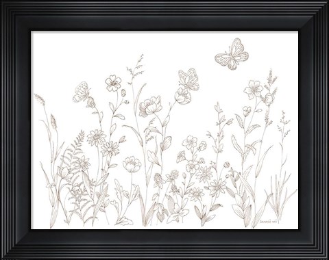 Framed Butterfly Garden Print