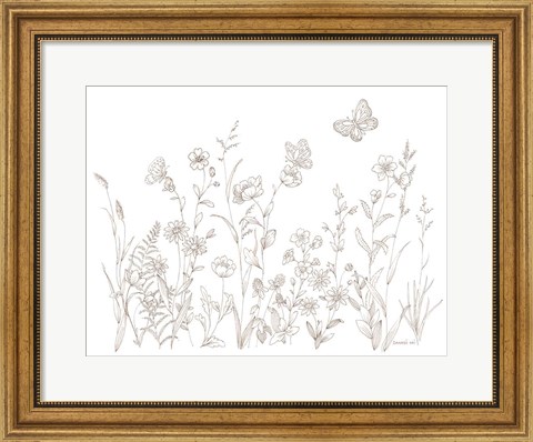 Framed Butterfly Garden Print