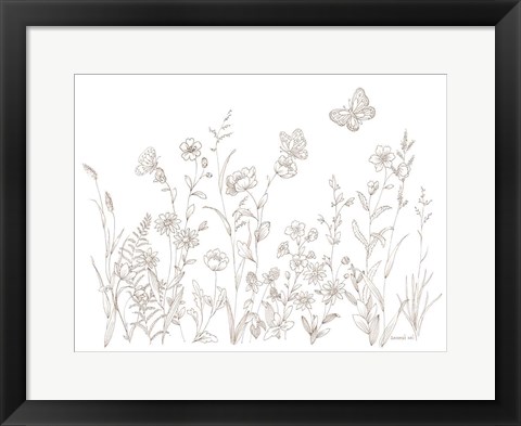 Framed Butterfly Garden Print