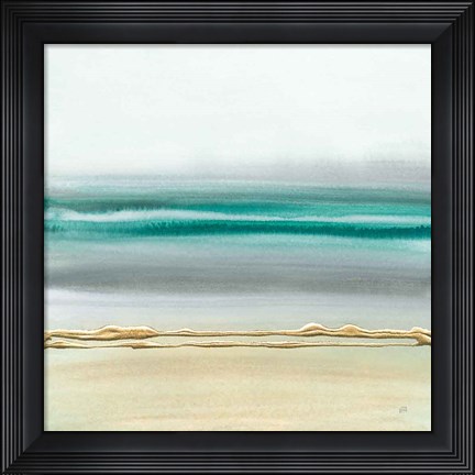 Framed Linear Emerald II Print