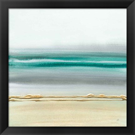 Framed Linear Emerald II Print