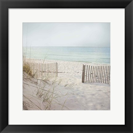 Framed Beach Fence Print