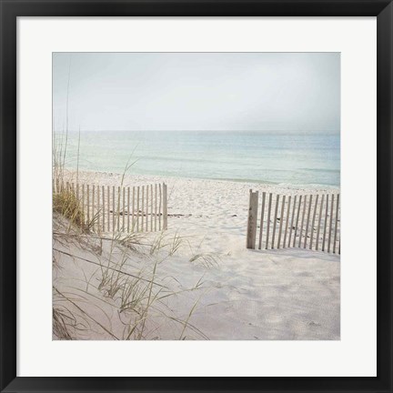 Framed Beach Fence Print