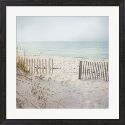 Framed Beach Fence Print