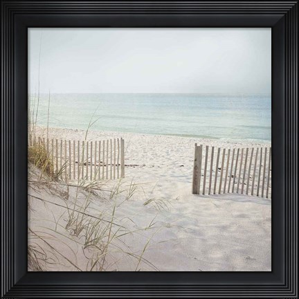 Framed Beach Fence Print