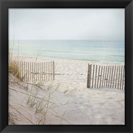 Framed Beach Fence Print