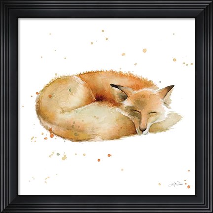 Framed Sleeping Fox Print