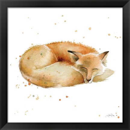 Framed Sleeping Fox Print