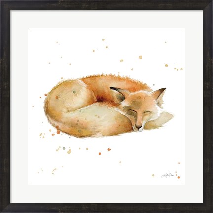 Framed Sleeping Fox Print