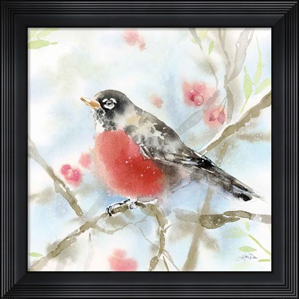 Framed Spring Robin Print