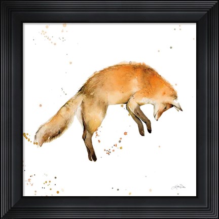 Framed Jumping Fox Print