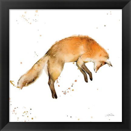 Framed Jumping Fox Print