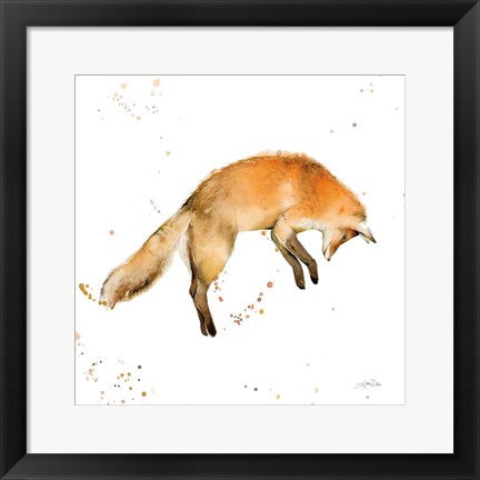 Framed Jumping Fox Print