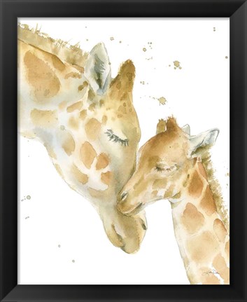 Framed Giraffe Love Print