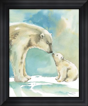 Framed Polar Bear Love Print
