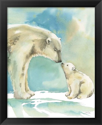 Framed Polar Bear Love Print