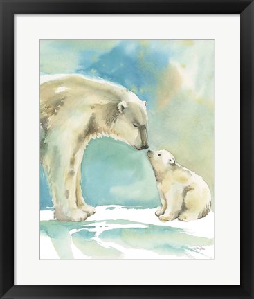 Framed Polar Bear Love Print