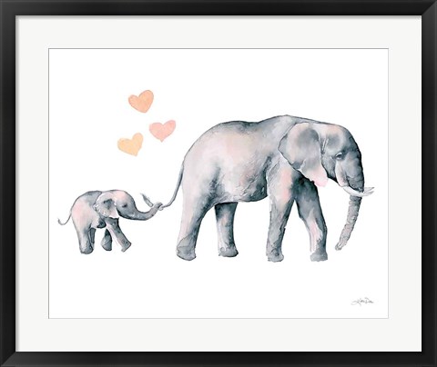 Framed Elephant Love Print