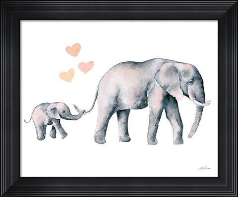 Framed Elephant Love Print