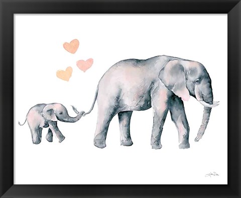 Framed Elephant Love Print