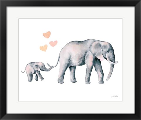 Framed Elephant Love Print