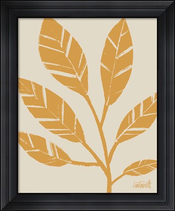 Framed Retro Botanical Sketches III Crop Print