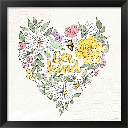 Framed Honeybee Blossoms XI Print