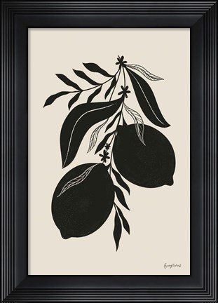 Framed Lemon Silhouette II Print