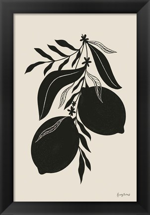 Framed Lemon Silhouette II Print