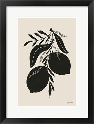 Framed Lemon Silhouette II Print