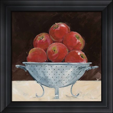 Framed Apples on Brown Print