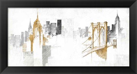 Framed New York Monuments Print